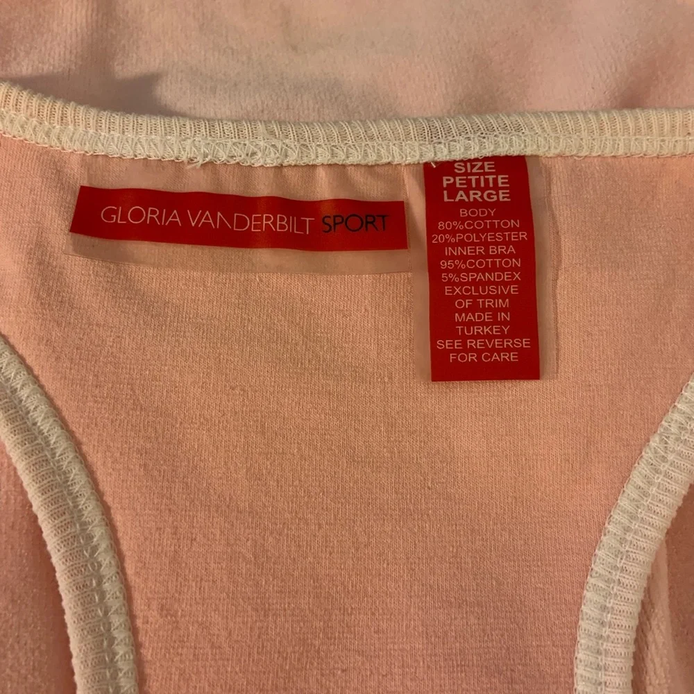 NWT Gloria Vanderbilt Sport Peach Terry Top and Pants - Picture 12 of 12